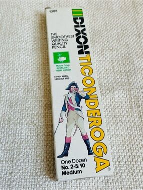 Dixon Ticonderoga Yellow 10 Pencils Box Classic Graphic